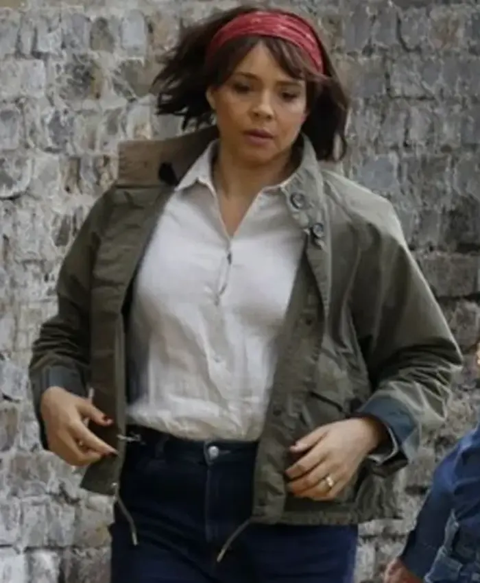 Carmen Ejogo Fountain of Youth 2025 Green Cotton Jacket