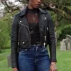 Double Life 2023 Javicia Leslie Leather Jacket