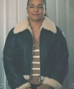 Elsbeth S02 Kaya Blanke Shearling Leather Jacket