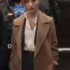 Fair Play 2023 Phoebe Dynevor Brown Wool Coat