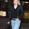 Gigi Hadid Black Leather Jacket For Sale