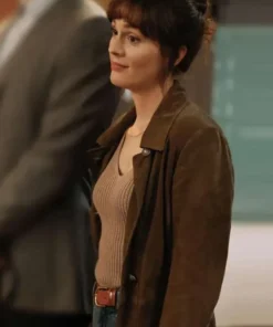 Good Cop Bad Cop Leighton Meester Brown Coat