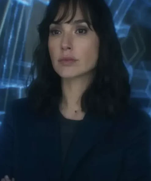 Heart of Stone 2023 Gal Gadot Black Trench Coat