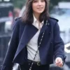 Heart of Stone 2023 Gal Gadot Blue Wool Jacket