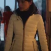 Heart of Stone 2023 Gal Gadot White Puffer Jacket