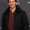 James Marsden Paradise 2025 Black Fur Bomber Jacket For Men