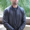 Jason Statham Black Bomber Leather Jacket