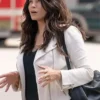 Jenna Dewan The Rookie S07 White Leather Jacket For Sale
