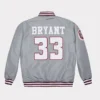 Kobe Bryant Lower Merion Grey Satin Jacket Back