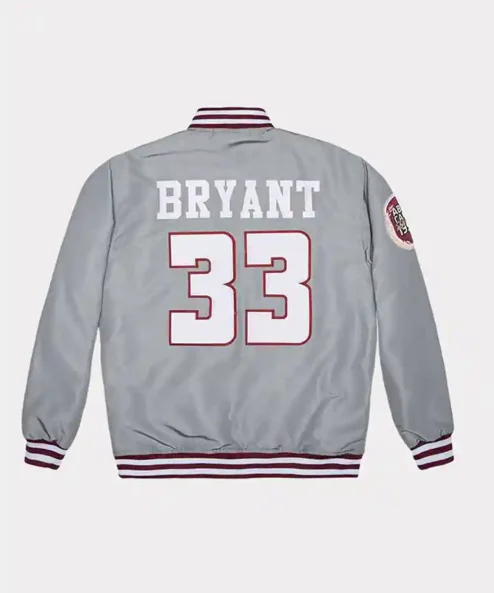Kobe Bryant Lower Merion Grey Satin Jacket Back