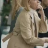 Mafia Mamma 2023 Toni Collette Beige Coat