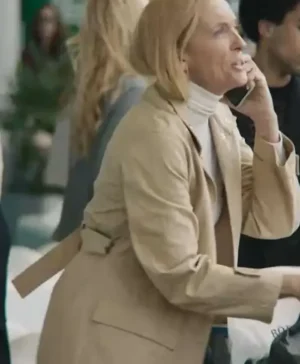 Mafia Mamma 2023 Toni Collette Beige Coat