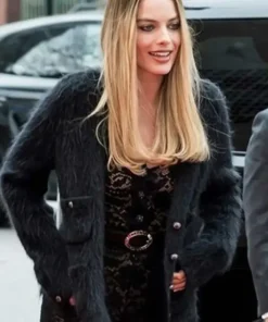 Margot Robbie Dreamland S01 Black Fur Jacket