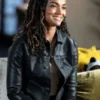 Mekia Cox The Rookie S07 Black Leather Jacket