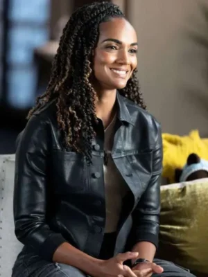 Mekia Cox The Rookie S07 Black Leather Jacket