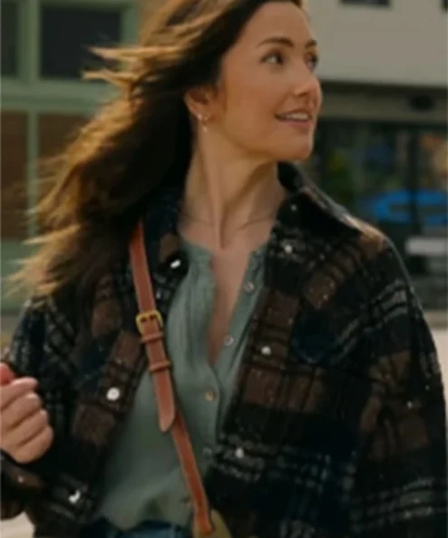 Minka Kelly Ransom Canyon 2025 Brown Plaid Shacket