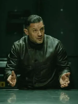 MobLand Tom Hardy Black Leather Jacket