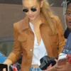 NYC Gigi Hadid Brown Leather Jacket