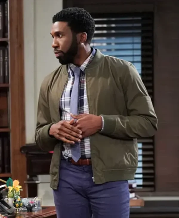 Nyambi Nyambi Night Court S03 Green Bomber Jacket