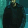 Reacher S02 Dealer Black Leather Jacket For Sale