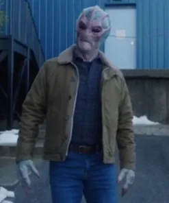 Resident Alien Harry Vanderspeigle Brown Shearling Jacket