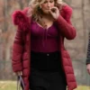 Riff Raff Jennifer Coolidge Red Puffer Jacket For Sale