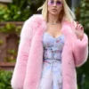 Selling Sunset Christine Quinn Pink Fur Coat