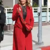 Selling Sunset S08 Nicole Young Red Trench Coat