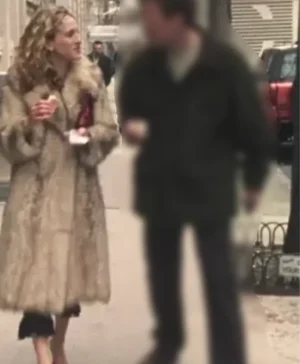 Sex And The City S01 Carrie Bradshaw Fur Trench Coat