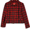 Sex And The City S06 Carrie Bradshaw Red Plaid Jacket