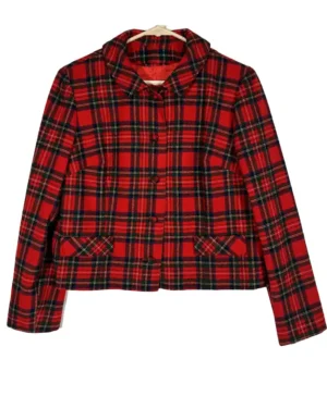 Sex And The City S06 Carrie Bradshaw Red Plaid Jacket