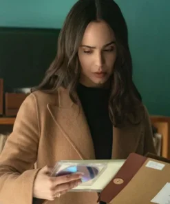 Sofia Carson The Life List 2025 Brown Wool Coat