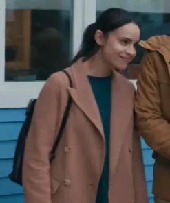 Sofia Carson The Life List 2025 Brown Wool Coat For Women