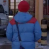 Sylvie Brett Chicago Fire Blue and Red Puffer Jacket Back
