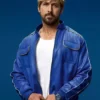 The Chase For Carrera Ryan Gosling Blue Leather Jacket