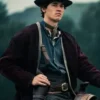 Tom Blyth Billy The Kid Burgundy Jacket