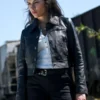 Tracker S02 Billie Matalon Black Leather Jacket For Women