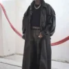 Tyga PWF Black Leather Coat For Sale