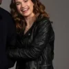 What’s Love Got To Do With It Lily James Black Leather Jacket