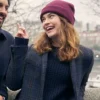 What’s Love Got To Do With It Lily James Blue Plaid Blazer
