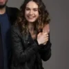 What’s Love Got To Do With It Lily James Leather Black Jacket