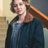 Woman of the Dead Anna Maria Mühe Shearling Black Jacket For Sale