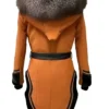 Anna Lambe North Of North Orange Fur Coat