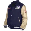 Buffalo Bills Navy And Off-White Varsity Jacket-Left