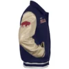 Buffalo Bills Navy And Off-White Varsity Jacket- Right