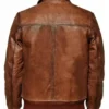 Cafe Racer Wax Brown Leather Jacket