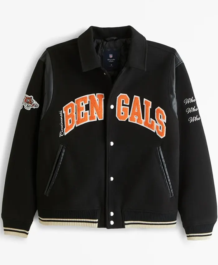 Cincinnati Bengals Black Varsity Jacket