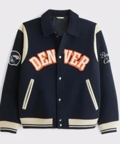 Denver Broncos Navy Varsity Jacket