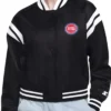 Detroit Pistons Black Logo Varsity Jacket