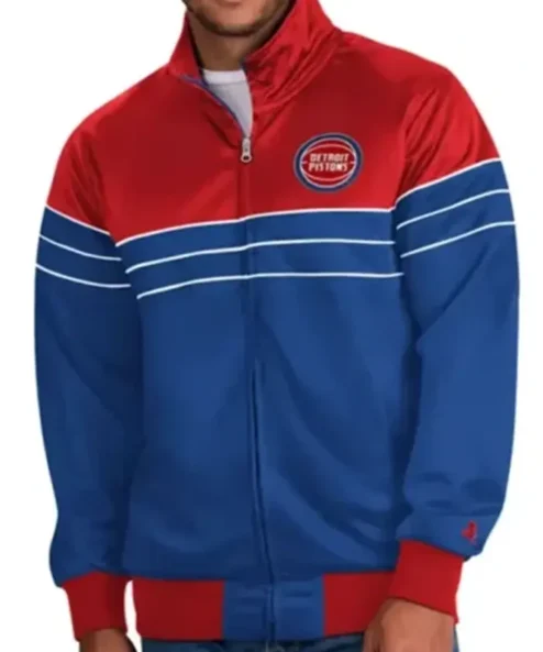 Detroit Pistons Blue And Red Bomber Jacket